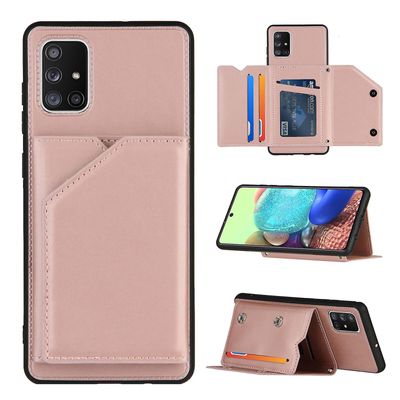Gangxun Sag til Samsung Galaxy A71 4g Vintage Cuir Cover Læderetui Kofanger - Rose