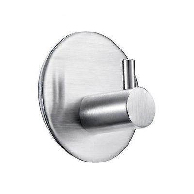 Coosilo Robe Hook væg håndklæde badeværelse rustfrit stål Coat Rustproof Bøjle sølv Round shape 1 Hook