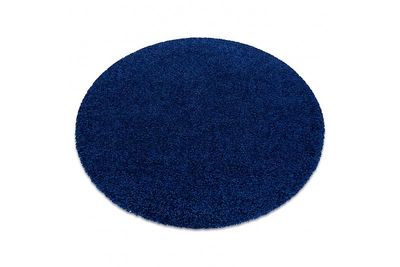 RugsX Tæppe SOFFI cirkel lurvet 5cm navy blå circle 160 cm
