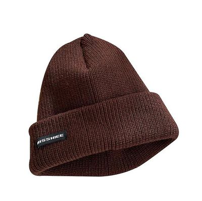 Yunshu Klassisk Mænds Varme Vinter Hatte Akryl Strik Cuff Beanie Cap Daily Beanie Hat Brown One