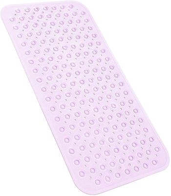 Linkrunning Badekar bruser mat 31x15.5 tommer skridsikker og latex fri, badekar mat med sugekopper, maskinvaskes badeværelse måtter med afløb hulle...