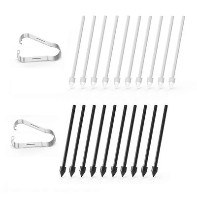 20 kpl kynäkärjen kärkien vaihto Samsung N20 S23Ultra S7 / S8 / S9 kosketusnäytöllinen tablettikynän kärjet Mustavalkoinen