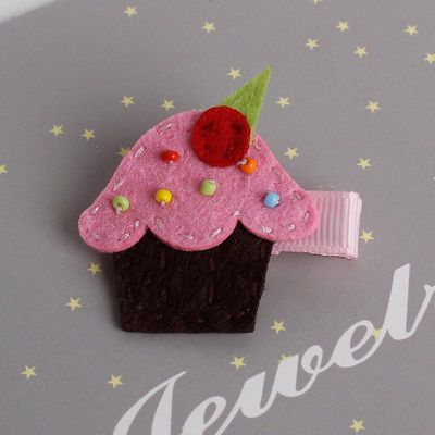Børns smykker Baby Hårnål Sød Iskage Tiara Klud Baby Hårklemmer Til Børn Acessorio De Cabelo T
