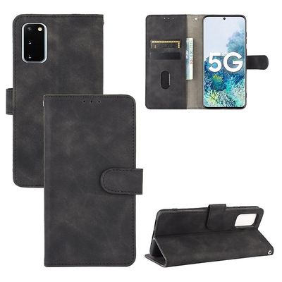 Etui til Samsung Galaxy S20 Fe 4g / 5g Cover Premium Læder med kortholder Flip Folio Magnetisk etui Etui Coque - Sort
