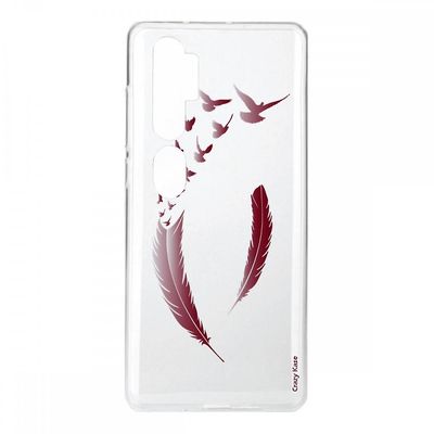 Crazy Kase Hull For Xiaomi Redmi Note 9s i blød silikone, fjer og fugle Edge