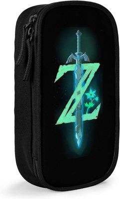 KEROTA Legend of Zelda Penaali Pen Bag Tussi tavaraa Koulun paperitavaran järjestäjä kestävillä vetoketjuilla Hauska Sopii kouluun, toimistoon SAOE...