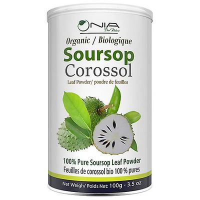 Nia Pure Nature Orgaaninen Soursop-lehtijauhe, 100 grammaa Nia Pure Naturella