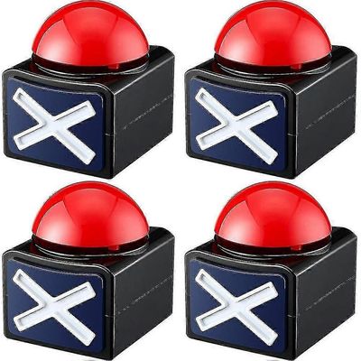 4 kpl pelisummeri, pelisummerihälytysääni toistopainike valolla trivia-tietokilpailu kykyjä summeripeli