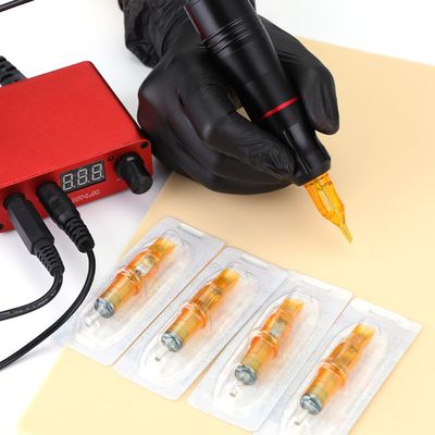 Tatuointikonesarjan pyörivä kynä, jossa on 5 kasettipuikkoa jalkapolkimen virtalähde Musta EU Plug