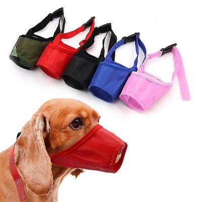 Tianzun 5st Justerbar hundnosparti Andningsbart nät Pet Munskydd Anti Barking Biting Nospartier för Golden Retriever-hundar XS