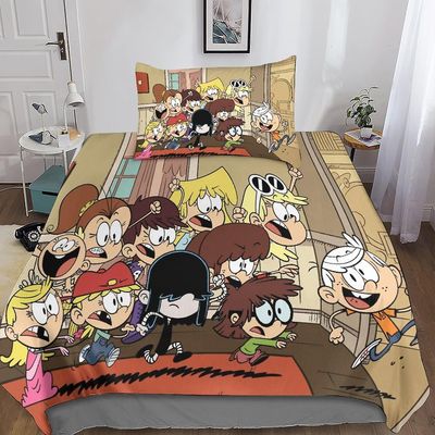 Kerota Loud House D mikrofiber dynebetræk sæt Ultra Soft The Loud House sengetøj sæt med pudebetræk til voksne og børn enkelt 135 * 200 CM Single13...