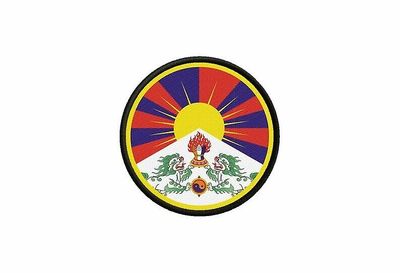 akachafactory Laastari ecusson lippu Tiibetin tiibetiläinen painettu thermosticker pyöreä pyöreä kortti