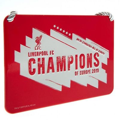 Liverpool FC Champions of Europe sovrum skylt Röd One Size