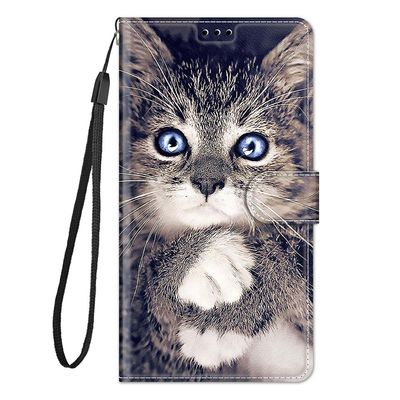 Foxdock Cover til Xiaomi Redmi Note 10 Pro Case Mønster Cat Pu læderkortholder magnetisk