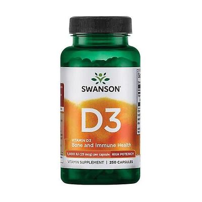 Swanson Vitamin D3 - High Potency 1,000 IU 250 capsules of 25μg