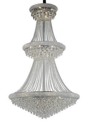 Inspired Lighting Alexandra Loft Vedhæng Lysekrone 3 Tier 37 Lys poleret Krom, Crystal