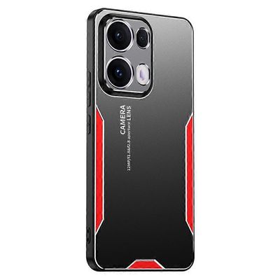Oppo Reno13 Pro 5G -puhelinkotelolle alumiiniseos + TPU + PC-takakansi - punainen Monivärinen Red