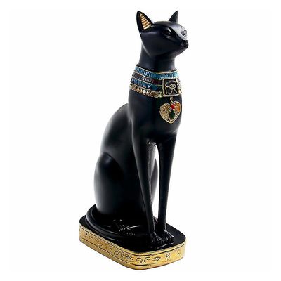 Egyptisk gudinne Bastet Katter Samlefigur Statue Hjemmekontor Dekor S