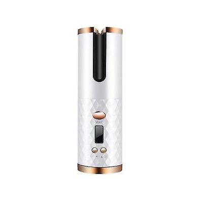 Coosilo Trådløst automatisk krøllejern, usb genopladelige mini elektriske hårkrøller hvid
