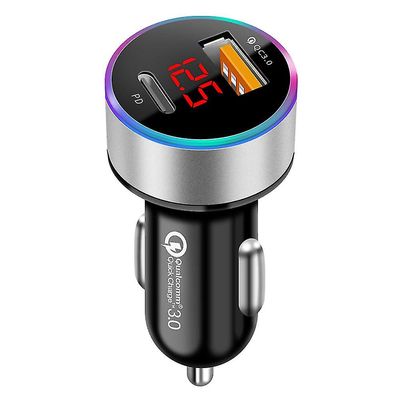 Pd Usb Billader Usb Lcd Display Mini Hurtiglading 3.0 6a 36w Qc3.0 Hurtiglader For Iphone 12 Huawei Xiaomi Type C Telefon