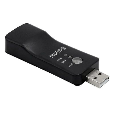 Usb Tv Wifi Dongle -sovitin 300 Mbps Universaali langaton vastaanotin Rj45 Wps Lg Smart TV Musta