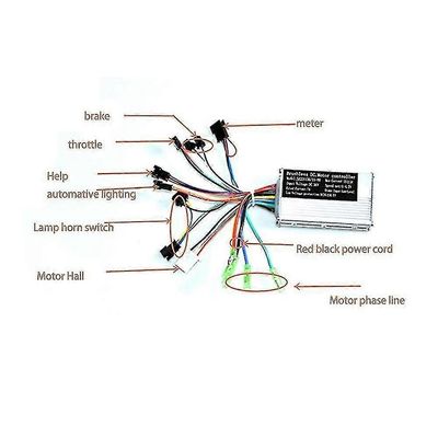 1 kpl 36v 17a 250w 350w moottoriohjain e-pyörä harjaton nopeudensäädin ja s866 lcd-näyttö, con