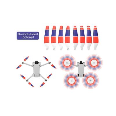 Mini 3 -potkureille, jotka ovat yhteensopivia Mini 3 Pro -dronen kanssa. Vaihtomeluiset pikalukitusterät A. Kuten