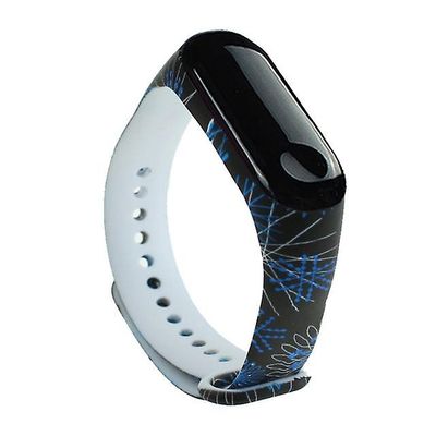 AIR Udskiftning af blød TPU-rem til Xiaomi Mi Band 3/4 - Sort blå