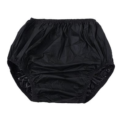 Uudelleenkäytettävät inkontinenssialusvaatteet Vedenkestävät muovihousut aikuisille Vuotamattomat suoja-alushousut vaipanpäällinen musta l