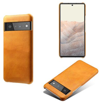 Binceen-kotelo Google Pixel 6 Prolle, ensiluokkainen nahkainen pehmeä kansi Google Pixel 6 Prolle (6.71") 2021 (oranssi)