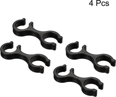 vaellussauvan pidikkeet, kävelykeppitarvikkeet kaksinkertainen sauvasoljen liitin ulkoiluun retkeilymusta4kpl tw