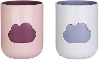 Rabyleo Simple Cloud Mouthwash Cup Hjem Børsting Cup Creative Søtt par Mouthwash Cup. (lys rosa off white)