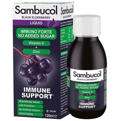 Sambucol Immuno Forte ilman lisättyä sokeria 120ml