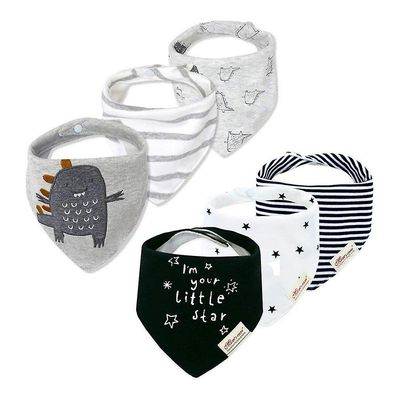 Parti BabyHagesmække Bandana Sæt Bomuld Trekant Tegneserie Babadores Para Bebe Spædbarn Drenge Piger Spyt Håndklæde Forklæde