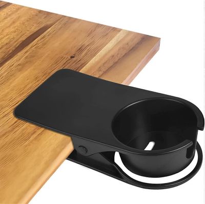 Clip-mukinpidike juomamukinpidike sivuklipsipullopöytä kahvikupinpidike (MUSTA)