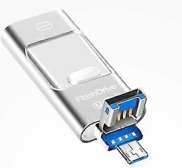 128gb USB stick puhelimeen, muistitikku, ulkoisen muistin laajennus, Valokuvatikku, Flash-asema hopea