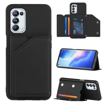 Gangxun Sag For Oppo A93 5g Vintage Cuir Cover Læderetui Kofanger - Noir