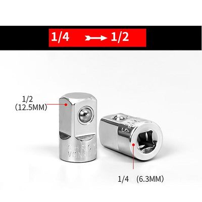 3/8" Til 1/4" 1/2 tommer drevstiknøgle konverter Hun til han socket adapter Reducer Air Impact Stål Håndreparationsværktøj