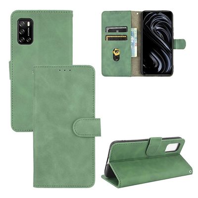 Etui til Rakuten Big S Cover Premium læder med kortholder Flip Folio magnetisk etui etui - sort Grøn