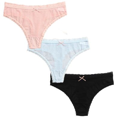 Blonde Trusser Til Kvinder Hipster Sexet Bikini Thong Multi 3 Farve-C L