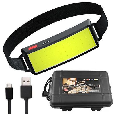 Forlygte Cob led forlygte med indbygget batteri lommelygte USB genopladelig