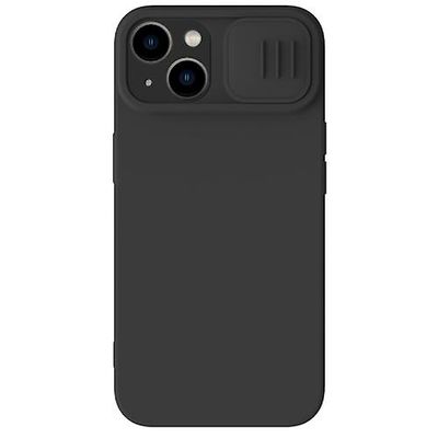 For iPhone 15 Nillkin Camshield Magsafe flytende silikontelefonveske Svart 15 Pro Max