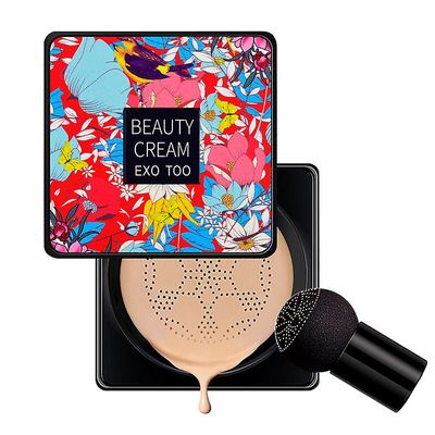 Air Cushion CC Cream Mushroom Head Foundation Fuktighetsgivende Langvarig Face Comestics Natural Brighten Face Base Tone Make Up natual farget