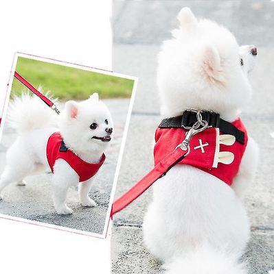 Yunshu Vest-stil hundesnor sød åndbar hundesnor sæt rød L