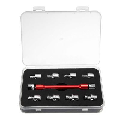 Säätö Pinnan kireys Moottoripyörän pinnaavainsarja Kahvan korjaustyökalu 10 kpl karkaistuilla kärjillä 5.0 ~ 6.8 punainen