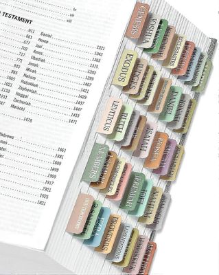 Raamatun välilehdet, laminoidut Raamatun välilehdet Raamatun tutkimiseen, suurikokoiset neutraalit Raamatun välilehdet navigoinnin helpottamiseksi,...