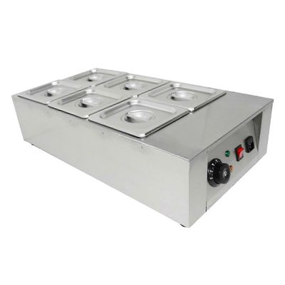 1kw rustfritt stål sjokoladesmelter 6 tank mat varmere