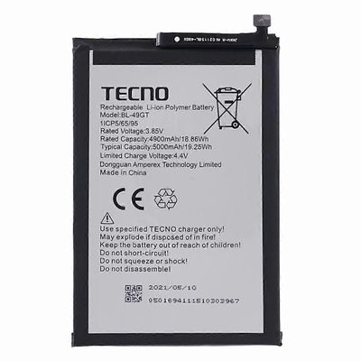 TECNO Camon 17 4G 3.85V 4900mAh Li-Ion polymeeriakkukokoonpano (koodi: BL-49GT)