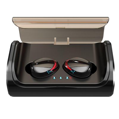 Tws-t8 Bluetooth-kompatibel 5.1 9d Stereo Trådløs Øretelefon Støyreduksjon Ipx7 Vanntett Berøringsskjerm Headset Rødt lys