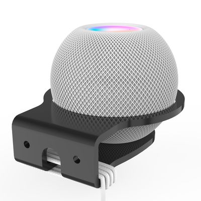 El Contente Seinäkiinnitys vakaa pidike Homepod mini -kaiuttimen kiinnikkeelle Hyllyteline Musta